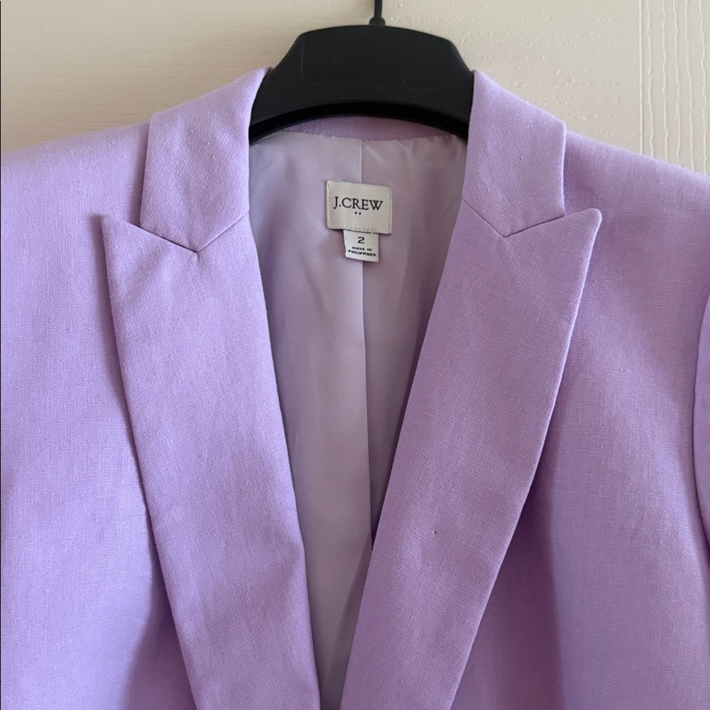 J. Crew Lavender Single-Button Blazer - image 2